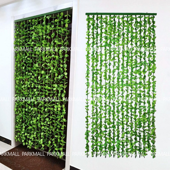 인테리어 현관 문발 모음 ( 넝쿨 나뭇잎 창문발 현관문발 커튼 블라인드 공간분리 파티션 빈티지 홍콩 방꾸미기 레트로 소품 비즈발 거실 가리개 )