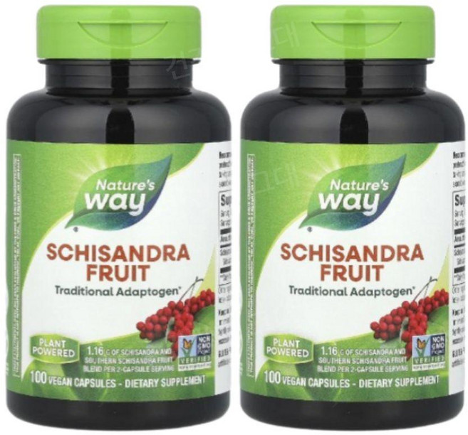 네이처스웨이 오미자 시산드라프루트 1160mg 100캡슐 2개 Schisandra, 100정