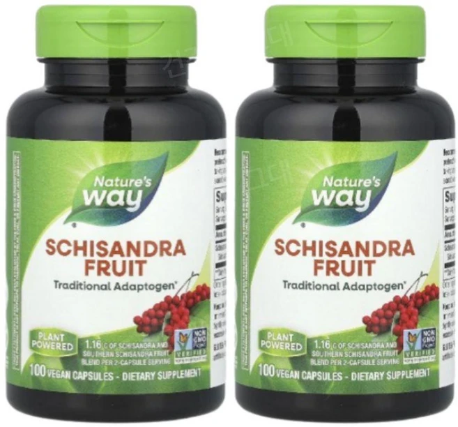 네이처스웨이 오미자 시산드라프루트 1160mg 100캡슐 2개 Schisandra, 100정 - 쿠팡