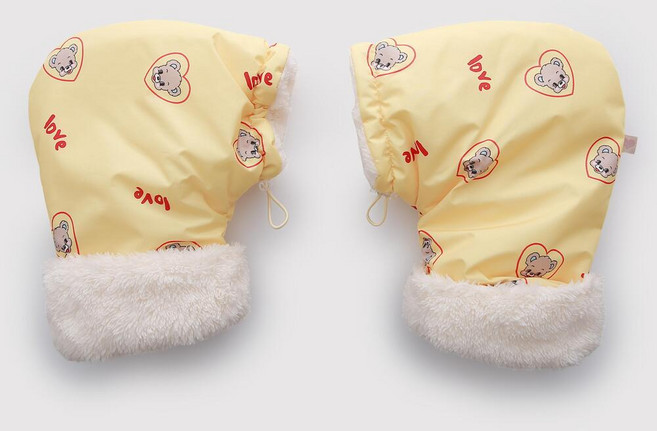 원라인 나염 유아 어린이 킥보드워머, 옐로곰, 1세트