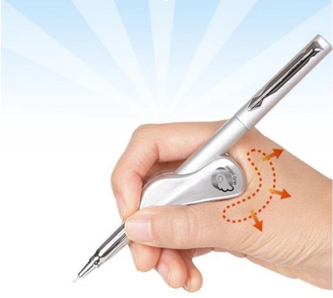 엔젤테크 성인용 필기교정 엔젤그립 오른손용 블랙, 1개