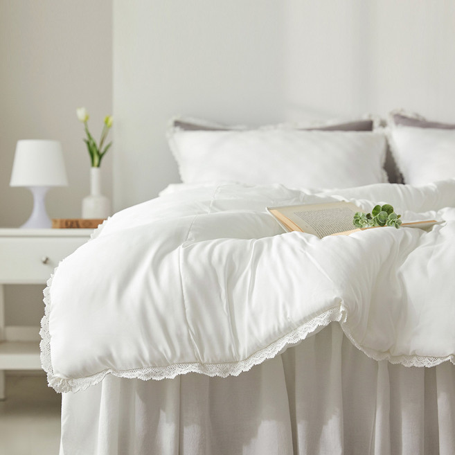 에이플파이 푸딩 쫀득 간절기 차렵이불 렌징모달 100% 알러지케어 이불 화이트