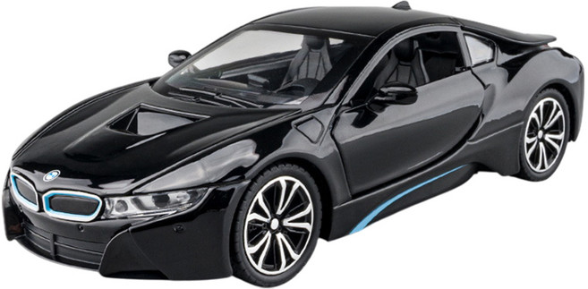 마이카 다이캐스트 합금 1:22 BMW i8 모델 자동차 모형 피규어 장식, 1개, 02.블랙
