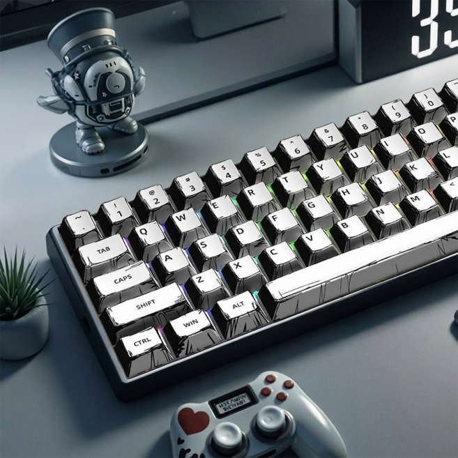 라나야 애니메이션 페인팅 기계식 키보드 키캡, 체리 프로파일, 화이트