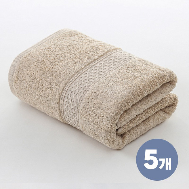 Shipshape 편안한 순면 호텔수건 130g 35*75cm 일상수건 청소수건, 5개, 베이지