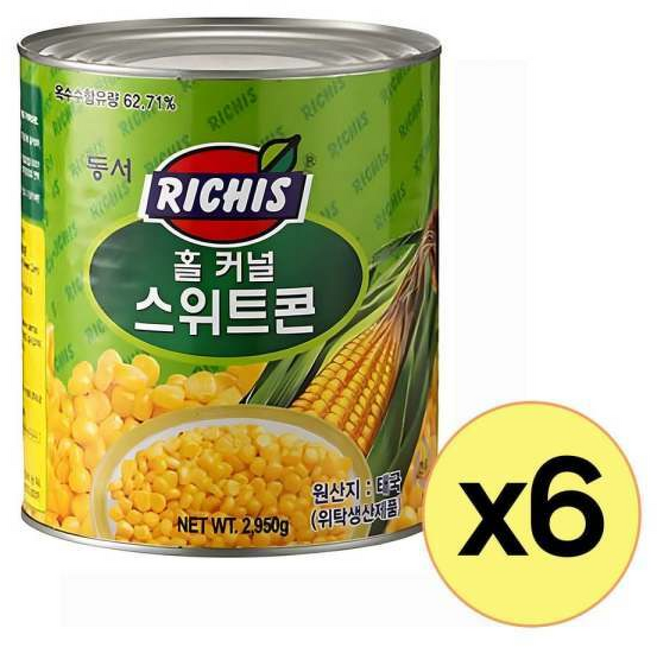 옥수수통조림 캔세트 업소용, 2.95kg