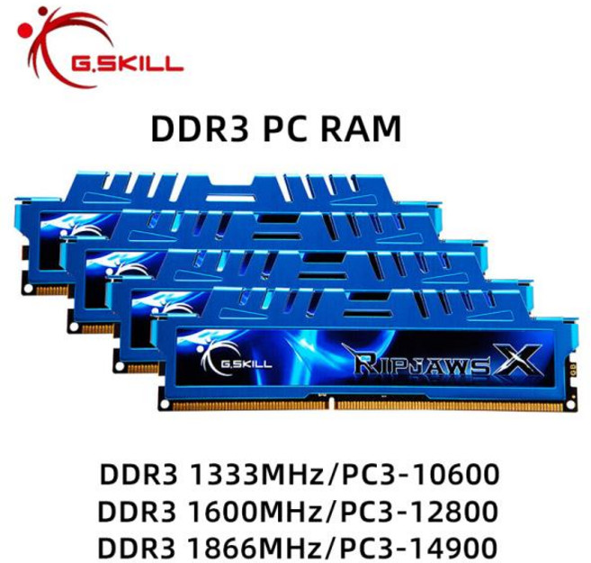 G.SKILL DDR3 8GB 1333MHz 1600MHz 1866MHz 데스크탑 메모리 240 핀 1.5V RAM PC3-10600 12800 14900 메모, 04 8GB 1600MHz Red