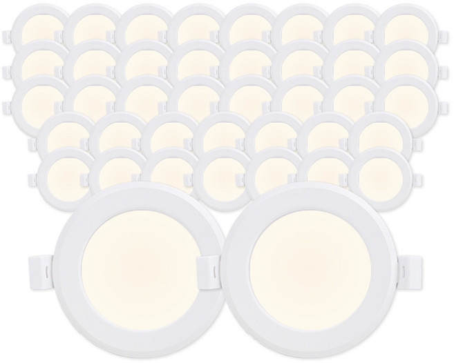 라인라이팅 LED 에코 3인치 다운라이트 5W (벌레유입방지/방습), 주백색(아이보리빛), 40개