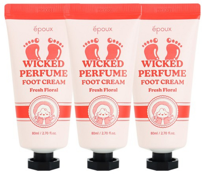 3개 향기마녀 풋크림 프레쉬플로럴 80ml /발크림 시어버터 고보습, 없음, 1개입