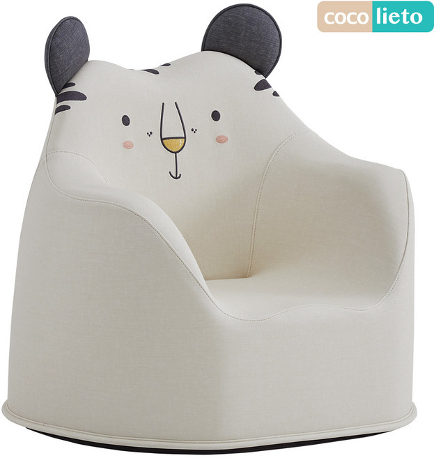 리에또 코지 캐릭터 유아소파 1인용 아기 돌 생일선물 아기의자, 랑이 코지 크림