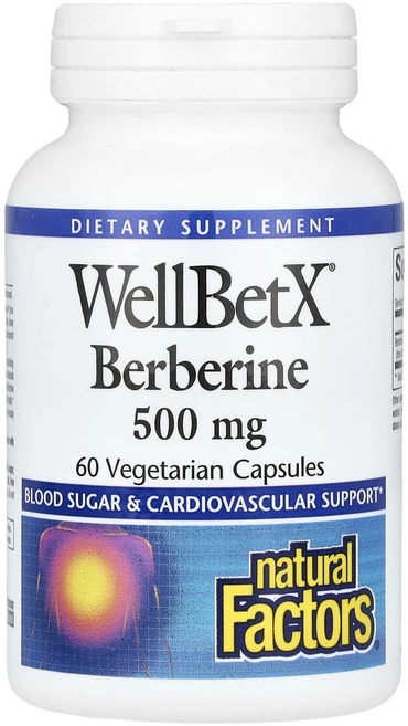 Natural Factors WellBetX 베르베린 500mg 베지 캡슐 60정, Natural Factors WellBetX 베..., 1개 - 쿠팡