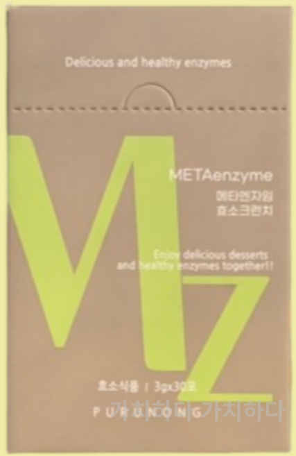 푸르농 메타엔자임 효소크런치 소화효소 초코쿠키맛 분해효소 30포, 3박스, 90g