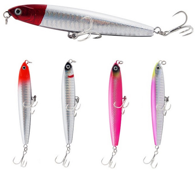 FISHHUNTER 하드베이트 펜슬 스틱베이트 미끼 5종세트, 14g