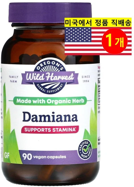 Oregon's Wild Harvest 다미아나 추출 750mg Damiana 90정, 1개 - 쿠팡