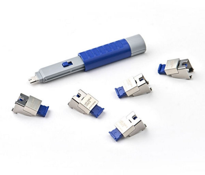 스마트키퍼 랜케이블락2 5P + 베이직 락키 세트 RJ45 랜포트 잠금 해제 차단 장치 시스템 물리 보안 NC13PK, 랜케이블락2 5P + 베이직 락키 1P, 다크블루(DB), 1개