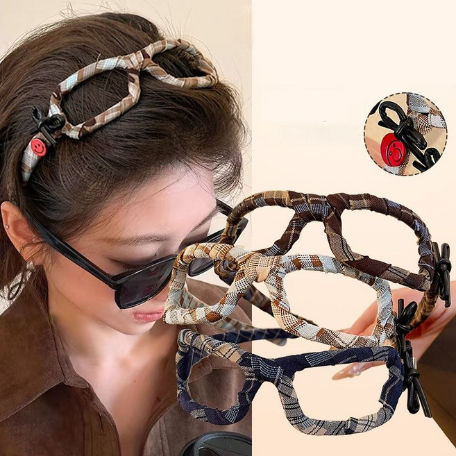 ZMBIRD 3종세트 패브릭 리본 단추 안경 머리띠 H505
