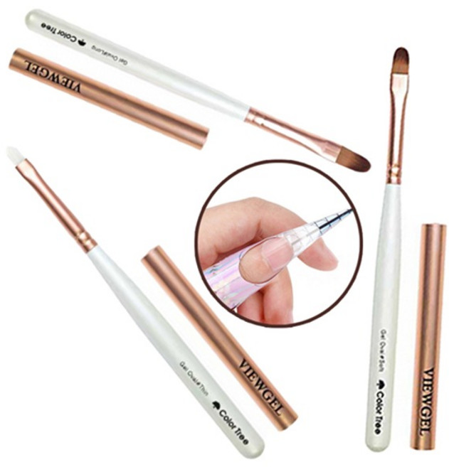 뷰젤 콜린스키 오발 젤네일브러쉬 3종 택1 (5.0mm/6.0mm/7.0mm), #01 오발브러쉬 thin 폭5.0mm, 1개