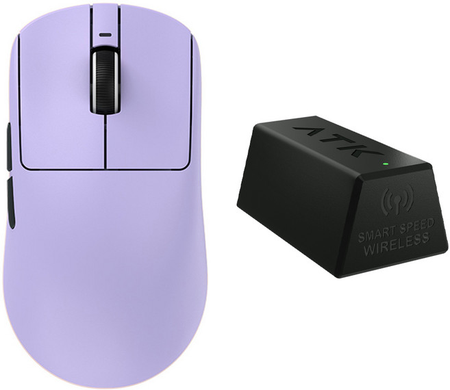 VXE R1 PRO MAX 무선 잠자리 게이밍 마우스, 퍼플, R1 PRO MAX 마우스+4K 리시버