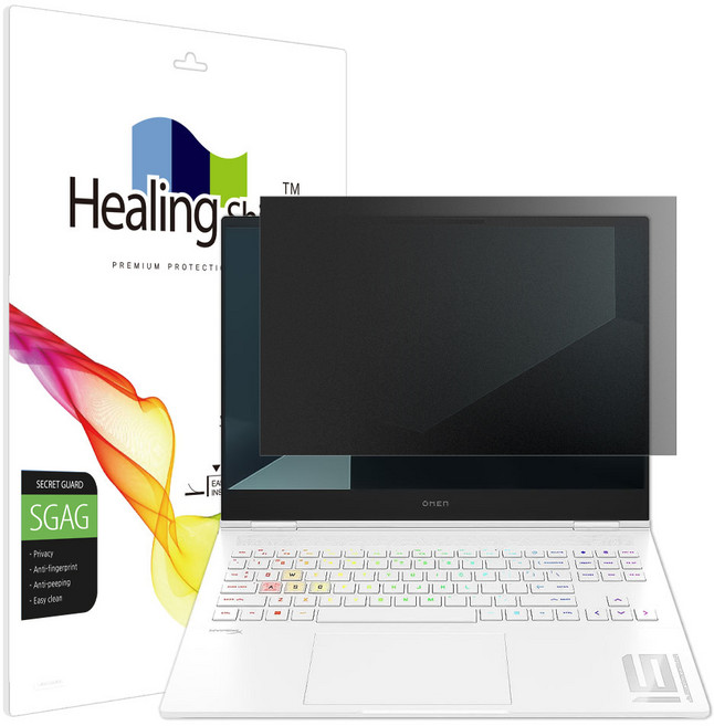 힐링쉴드 HP 오멘 16 슬림 U1023tx 프라이버시 저반사 사생활 보호필름 액정