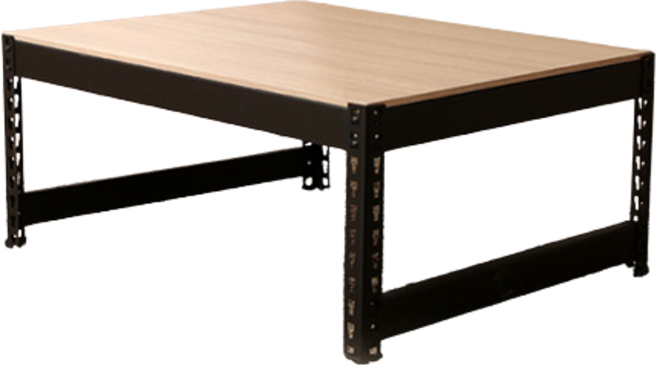 스피드랙 저스트랙 무볼트 조립식 1단 선반, 백색, 500 x 500, 420 x 1단