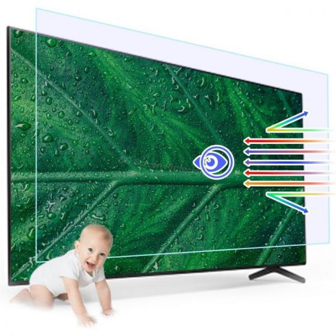 75인치 TV용 다기능 블루라이트 차단 눈부심 방지 필름 반사 화면 TV 스톱퍼, 65" L1440*W809