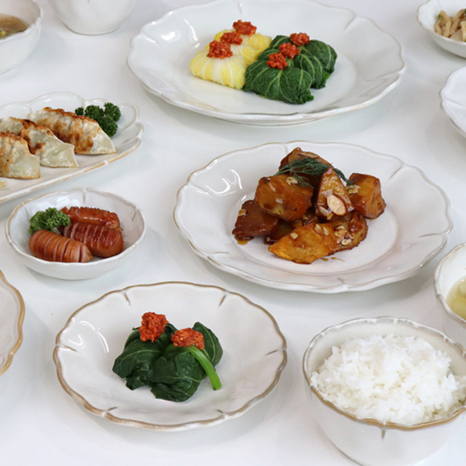 북유럽 올리브 플라워 파스타 샐러드볼 예쁜 그릇 디저트 접시 유럽풍 브런치, 파스타볼_2호(25.5cm), 1개