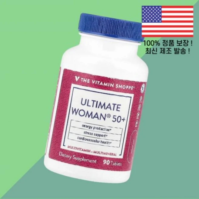 더 더비타민쇼피 얼티밋 우먼 여성 여자 50 종합비타민 멀티비타민 멀티미네랄 90정 The Vitamin Shoppe Ultimate Woman Multivitamin Mult, 1 - 쿠팡