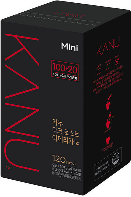 카누 콜롬비아 다크 로스트 아메리카노 미니, 800mg, 120개입, 1개