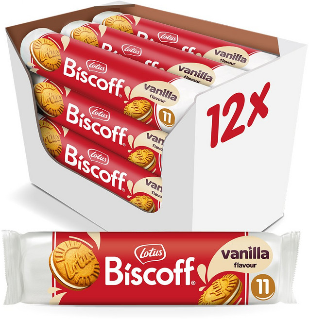 로투스 비스코프 샌드 바닐라맛, 110g, 12개