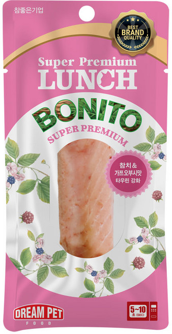 슈퍼 프리미엄 런치 보니또 고양이간식, 가쯔오부시맛, 20g, 1개