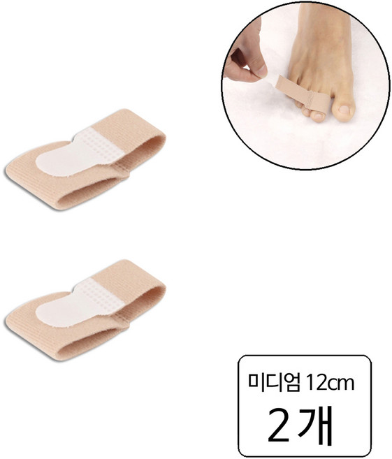 룰루랄라 손가락발가락 분리 보호 밴드, 스킨톤, 2개