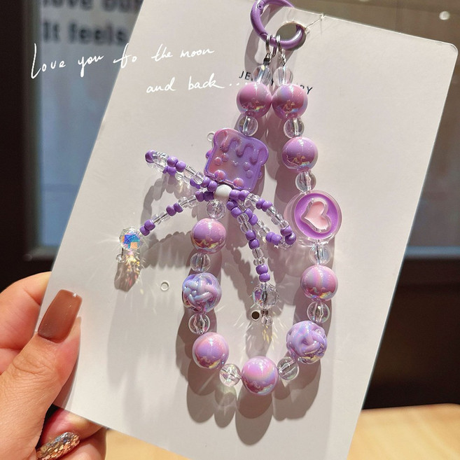 아이실린 다양한 스마트폰 손목 스트랩 투명 하트 키링 (34종), 1개, A-01