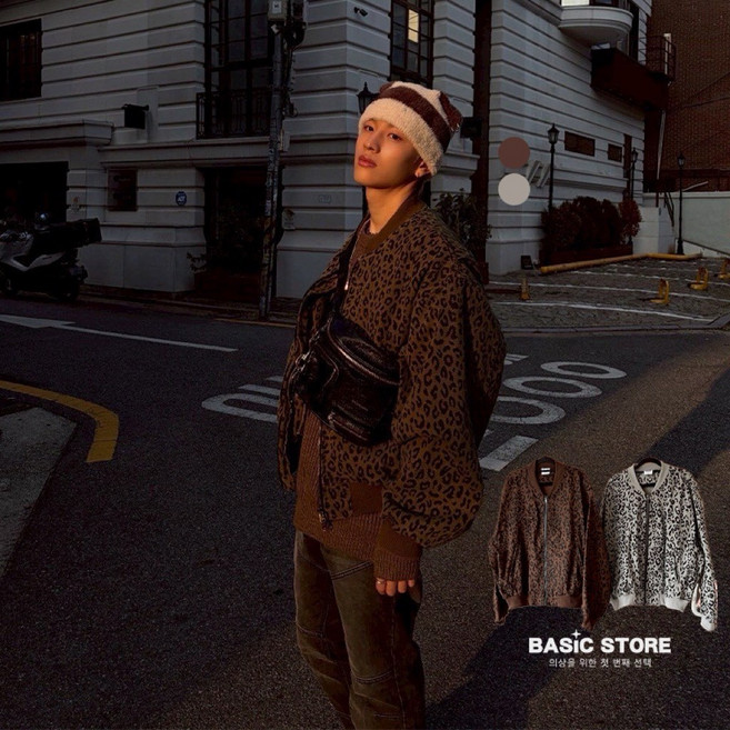 BASIC 韓系復古豹紋外套