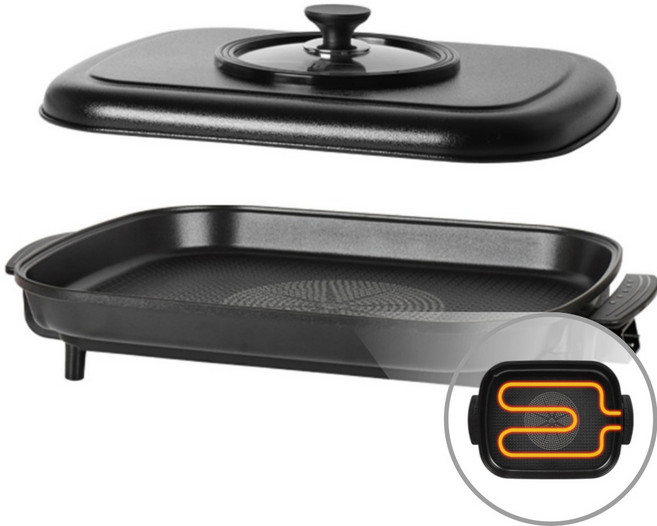 국내최초 m자 열선 몽비오스 국산 다이아몬드 코팅 61cm 대형 사각 프리미엄 잔치팬, DW-1000MOS