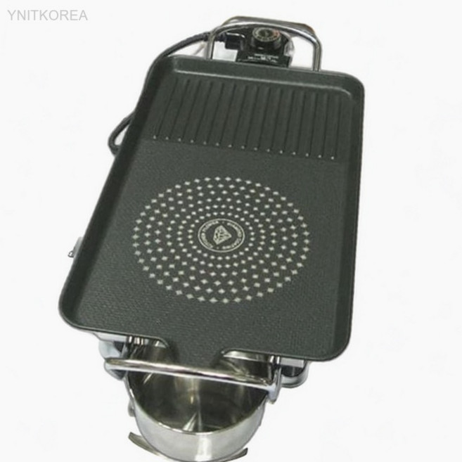 유니드잇 키친플라워 전기 고기 불판 바베큐 그릴팬 48cm 48cm그릴