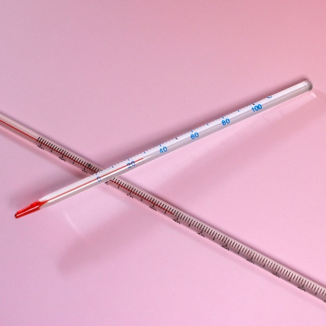 미니 14.5cm 알콜 유리온도계, 1개