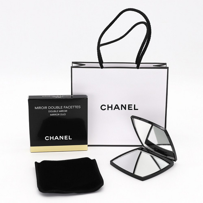 [백화점정품] 샤넬 미르와르 두블르 화세뜨/리터치 용 컴팩트 거울(쇼핑백동봉), 블랙, 1개