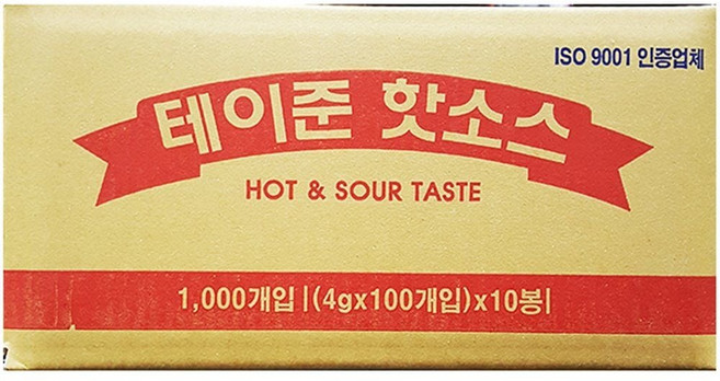 대량 일회용 핫소스 4g/1000입 업소용 배달용 테이준, 4g, 1000개