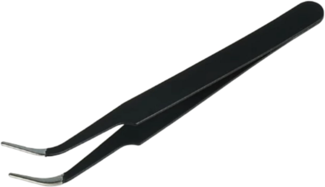 고급 속눈썹 핀셋, 1개, 커브형