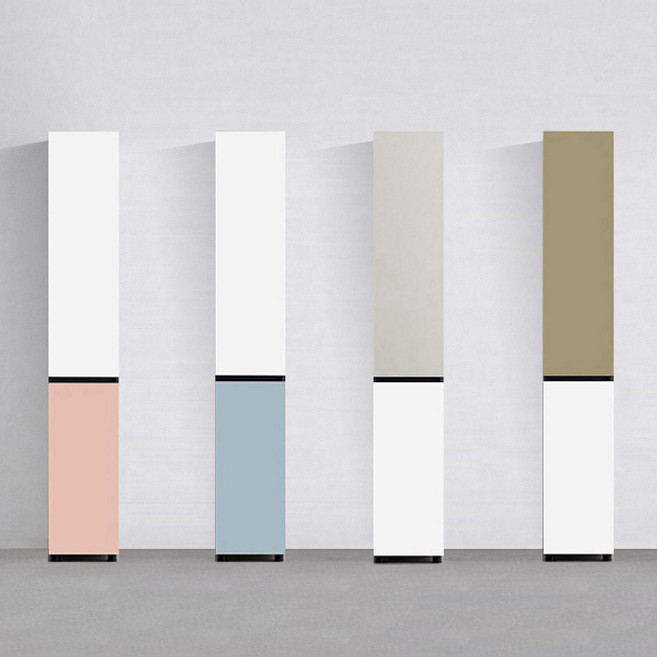 퍼스웰 속깊은광폭 냉장고틈새장 주방수납장.300 투도어(HA_082), 크림, 화이트