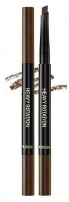 키스미 헤비로테이션 하드 엣지 아이브로우 펜슬 3호 다크 브라운, 1개