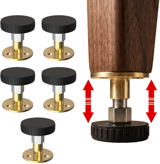 레이너리 가구 책상 테이블 의자 높이조절 발 받침대, 5개, 혼합