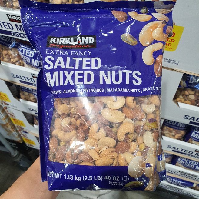 사은품(실내화) 증정 + 커클랜드 가염믹스넛 / 견과류 / 안주 / 간식, 1개, 1.13kg