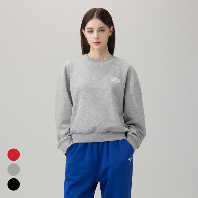 에버라스트 여성 맨투맨 미니쭈리 티셔츠 크롭 긴팔티