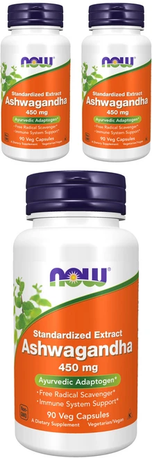 나우푸드 아슈와간다 450mg 베지 캡슐 비건, 90정, 3개 - 쿠팡