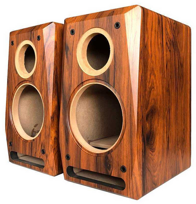 6.5인치 4인치 자작 스피커통 인클로저 북쉘프 DIY, B. 대추 /블랙 그릴(1개)