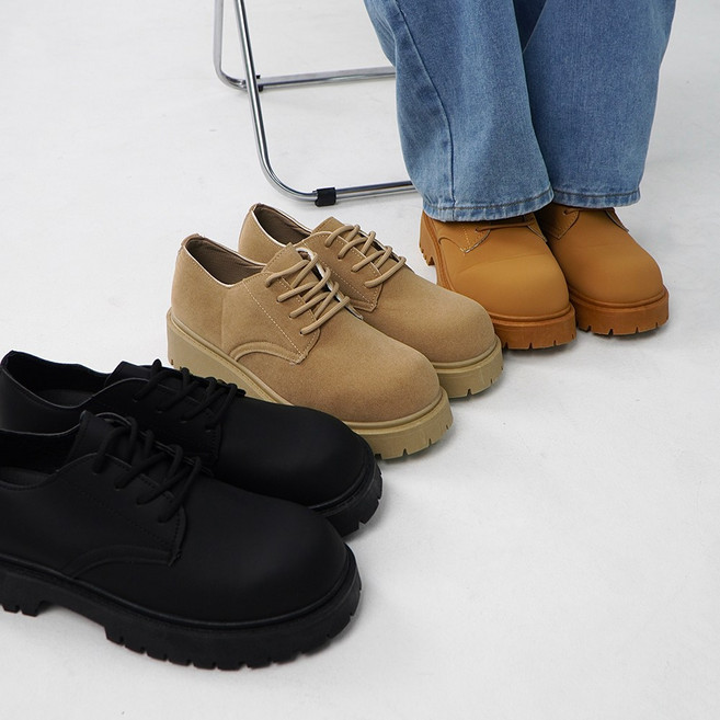 [당일출고] 5CM 남자키높이구두 더비슈즈 남자스웨이드로퍼