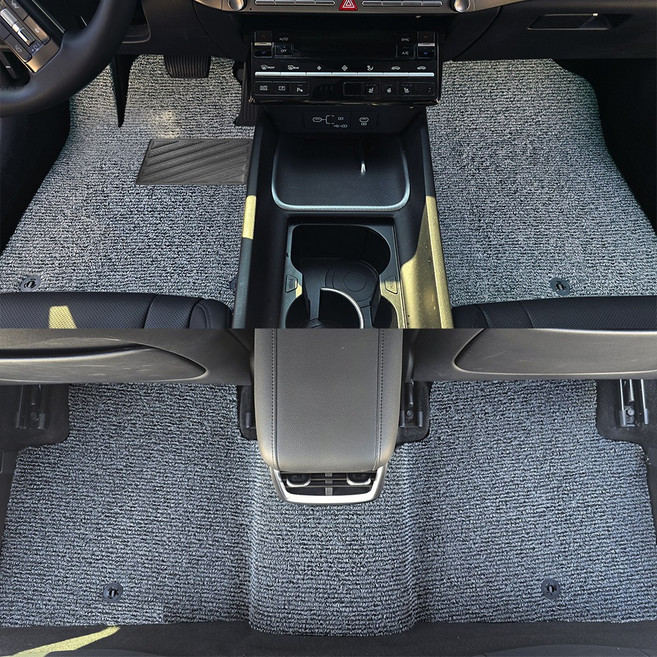 디와이 쏘렌토 쏘렌토r 올뉴쏘렌토 쏘렌토MQ4 밀림방지 자동차 코일 카매트 운전석 1열 2열, 그레이, 2열(뒷자석)