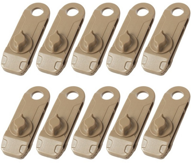 타프 텐트 클램프 클립 버클 조인트 10pcs 캠핑 텐트 고정 상어 클립 클램프 방풍 휴대용 캐노피 천막 방수포 코드 버클 텐셔너 텐트 로프 바브 클립, 머드 컬러 스타일, Mud
