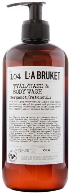 라 브루켓 No 104 핸드 앤 바디 워시 베르가못 패출리 450ml, 1개